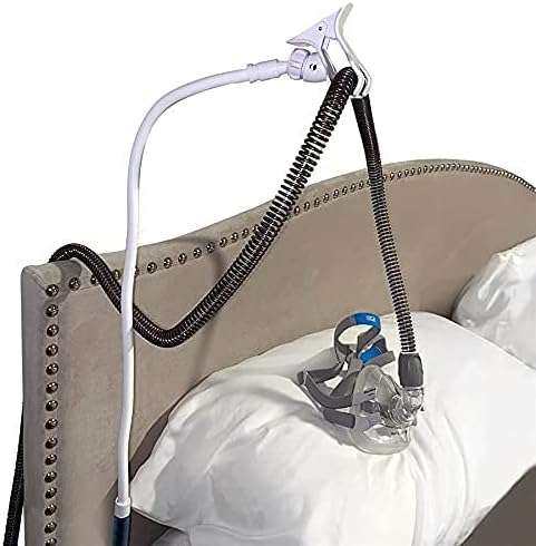 CPAPology Raptor CPAP Tubing Support Claw | Two Attachment Options | Adjustable Non-Slip Foot Clamp or Mattress Plate for Under Mattress