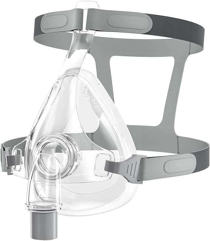 ResVent Full Face Mask with adaptive silicone seal and adjustable headgear for CPAP therapy