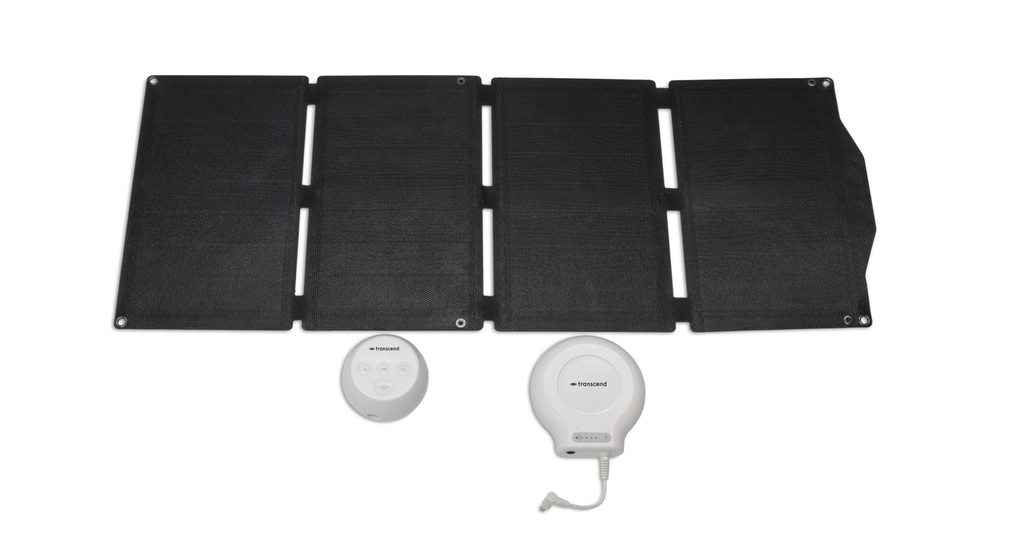 Transcend Sun Watt 40W foldable solar panel charger with multiple ports for CPAP batteries